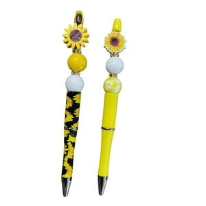 Sunflower Themed Pen Set - Yellow and Black